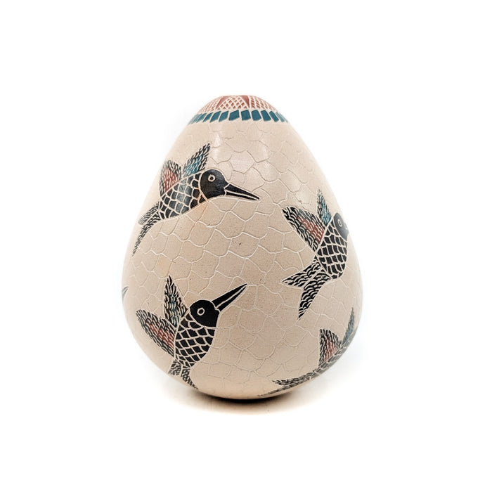 Seed Pot with Birds in Flight