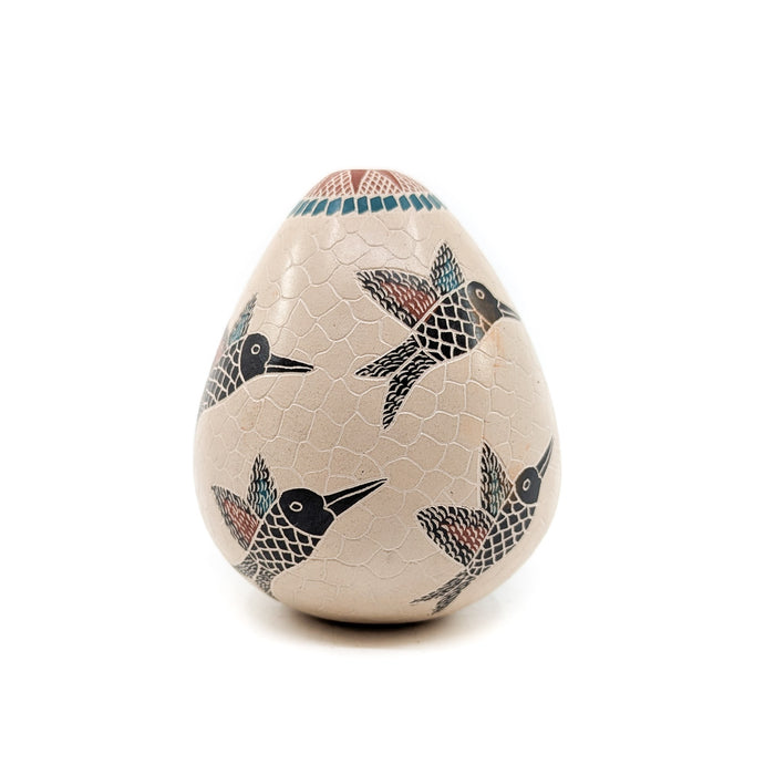 Seed Pot with Birds in Flight