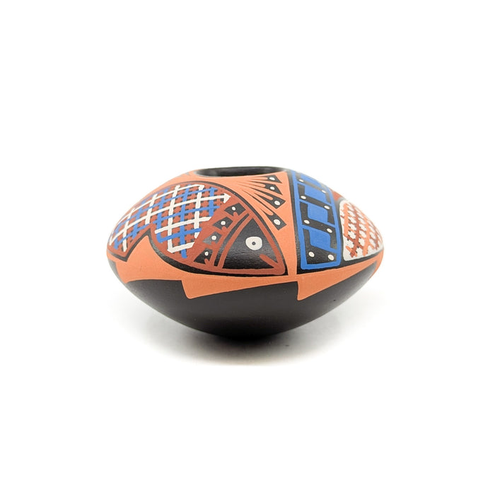 Seed Pot with Geometric Fish