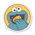 Sesame Street® Waterproof Sticker - Cookie Monster Face Eating Cookie