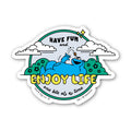 Sesame Street® Waterproof Sticker - Have Fun And Enjoy Life Cookie Monster