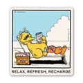 Sesame Street® Waterproof Sticker - Relax, Refresh, and Recharge