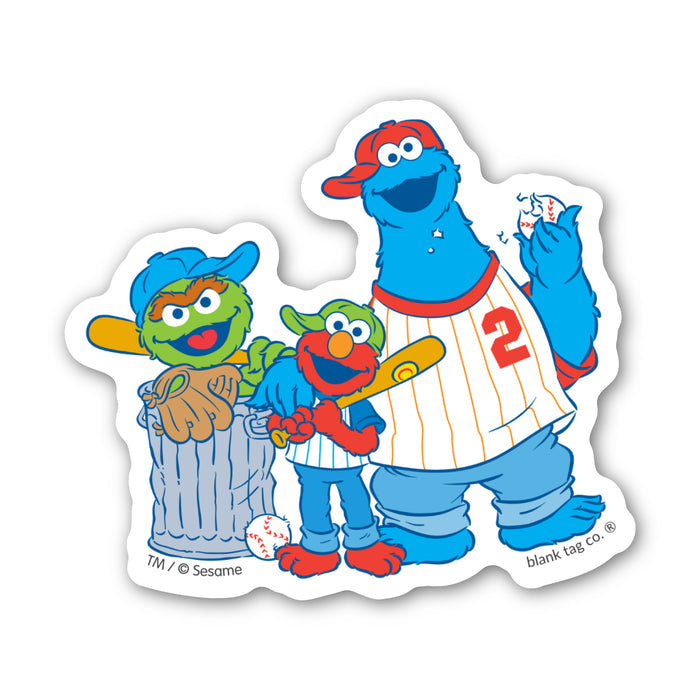 Sesame Street® Waterproof Sticker - Sesame Street Baseball Team