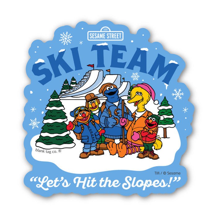 Sesame Street® Waterproof Sticker - Sesame Street Ski Team