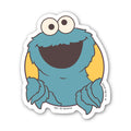 Sesame Street® Waterproof Sticker - Smiling Cookie Monster Face