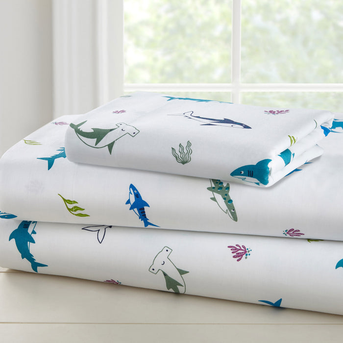 Shark Attack 100% Cotton Sheet Set - Toddler