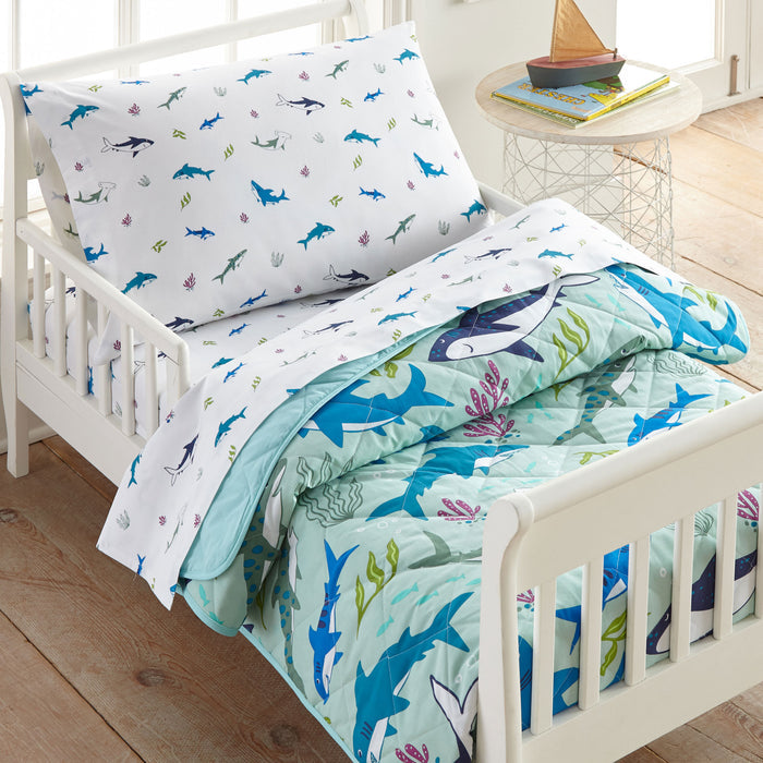 Shark Attack 100% Cotton Sheet Set - Toddler