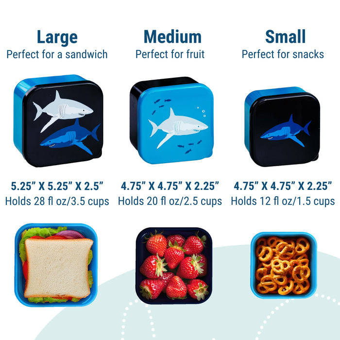 Sharks Nested Snack Containers