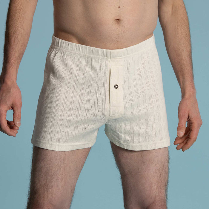 breathable organic cotton mesh boxers