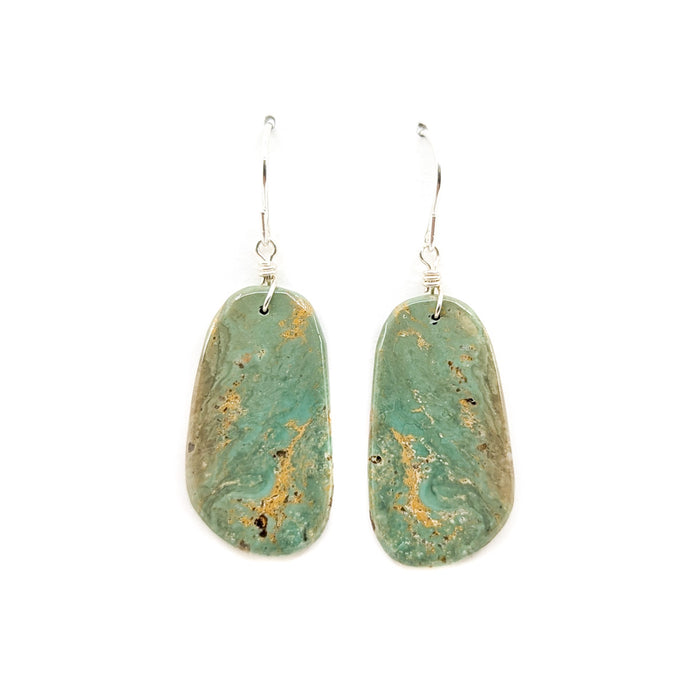Small Turquoise Slab with Soft Brown Matrix