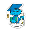 Smurfs® Waterproof Sticker - Graduating Smurf