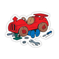 Smurfs® Waterproof Sticker - Mechanic Smurf Working On A Car