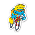 Smurfs® Waterproof Sticker - Smurf Cycling To Win