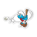 Smurfs® Waterproof Sticker - Smurf Hitting A Home Run