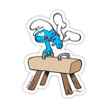 Smurfs® Waterproof Sticker - Smurf On A Pommel Horse