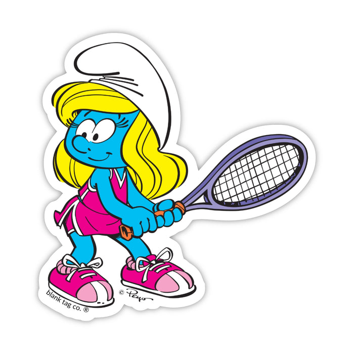Smurfs® Waterproof Sticker - Smurfette Playing Tennis