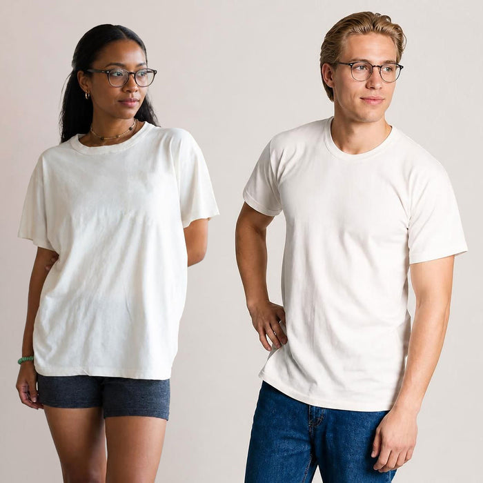 plastic-free 100% certified organic cotton t-shirt made in usa