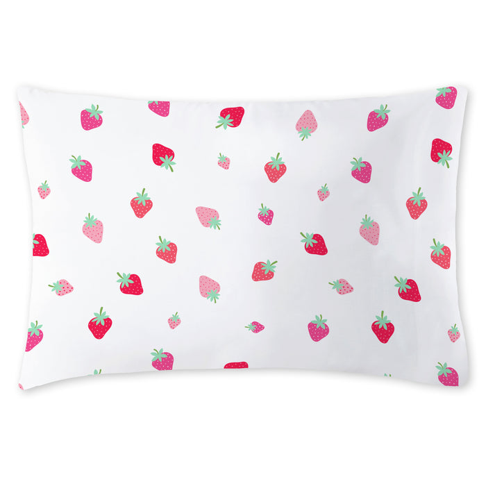 Strawberry 100% Cotton Percale Pillowcase