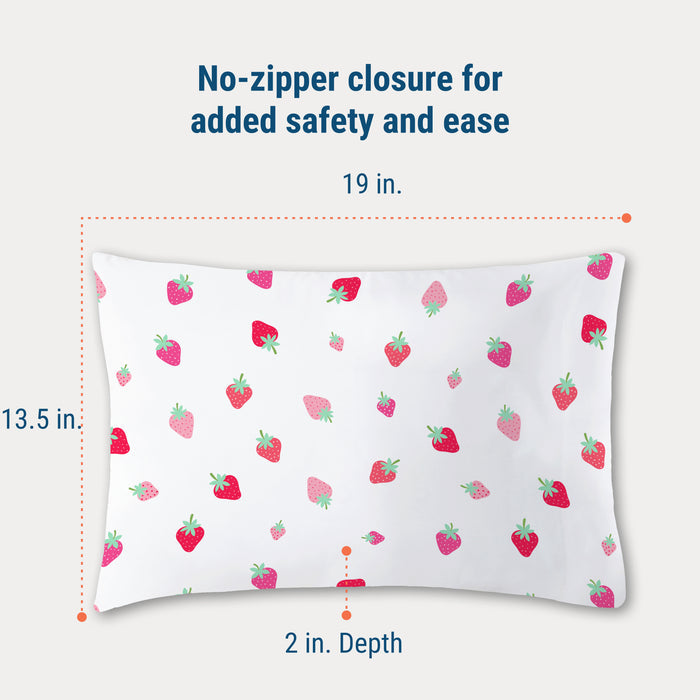 Strawberry 100% Cotton Percale Pillowcase