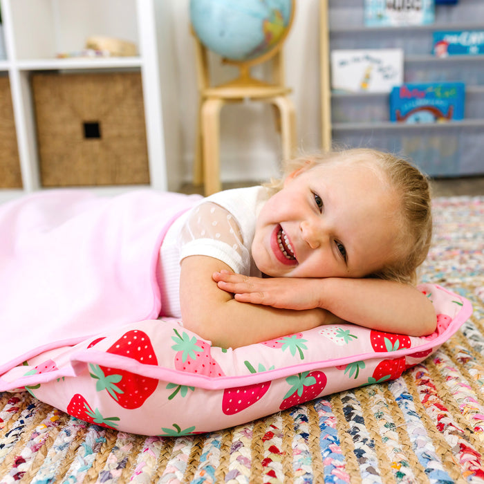 Strawberry Microfiber Toddler Nap Mat