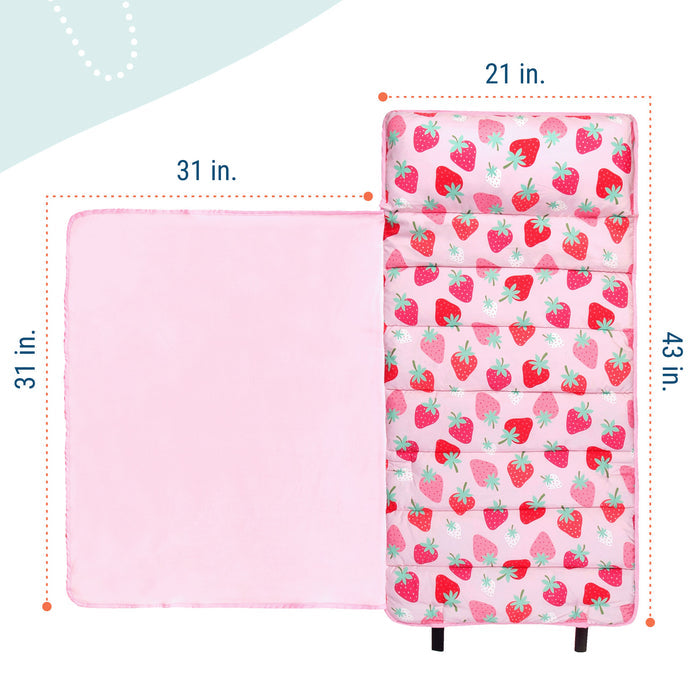 Strawberry Microfiber Toddler Nap Mat