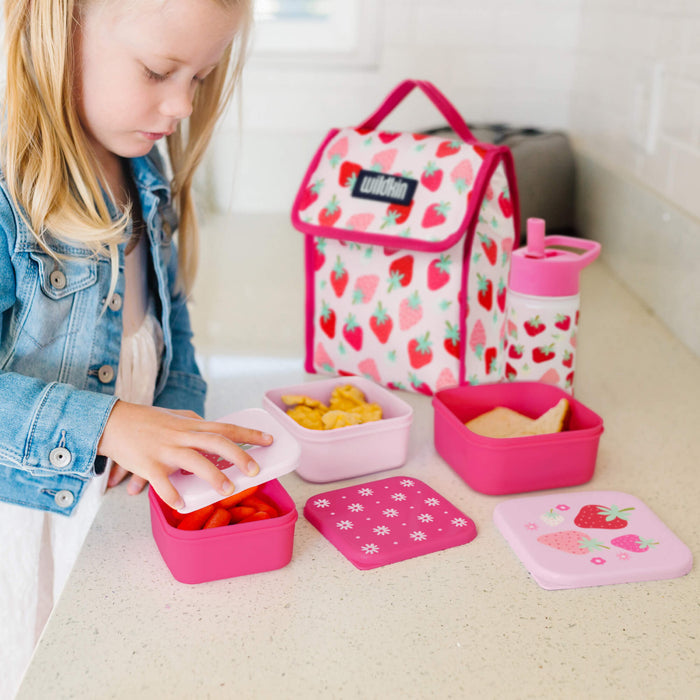 Strawberry nesting food containers