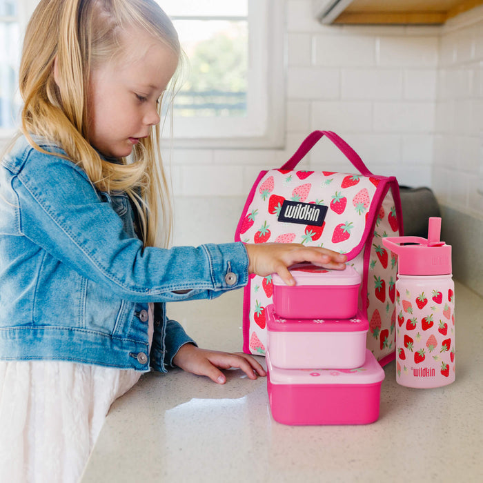 Strawberry nesting food containers