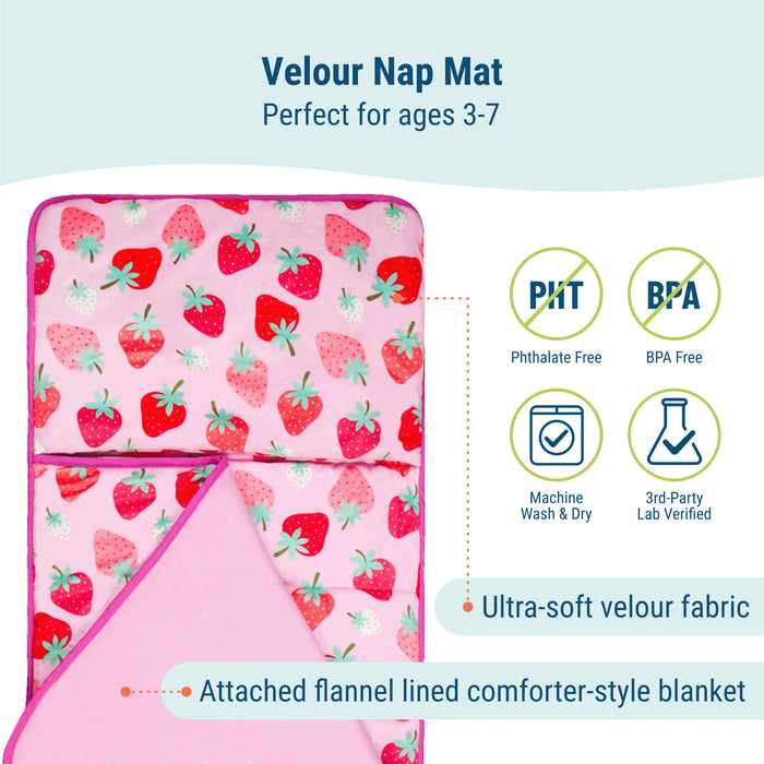 Strawberry Patch Velour Nap Mat