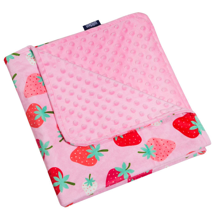 Strawberry Plush Baby Blanket