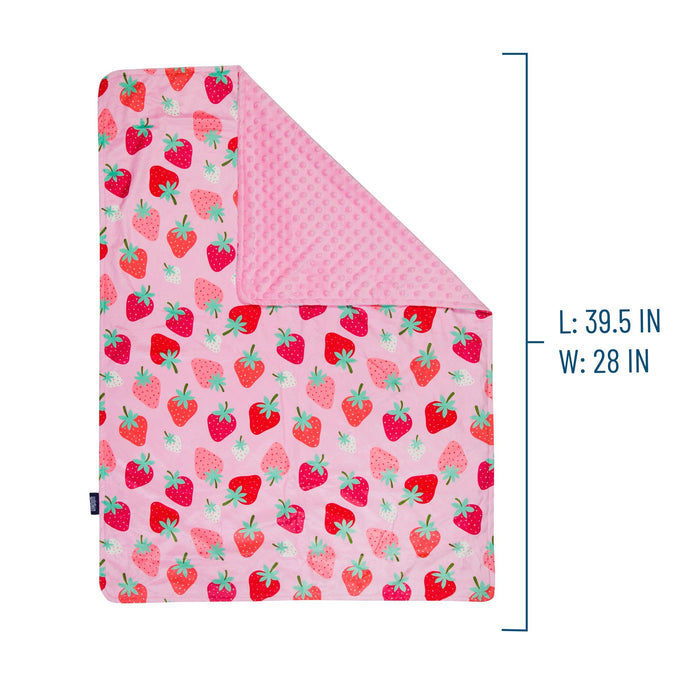 Strawberry Plush Baby Blanket