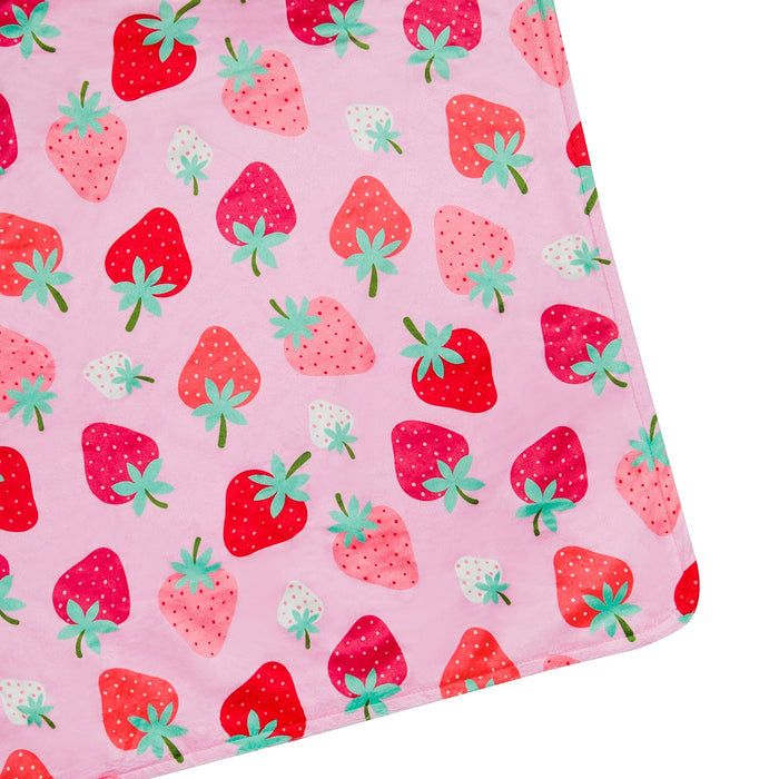 Strawberry Plush Baby Blanket