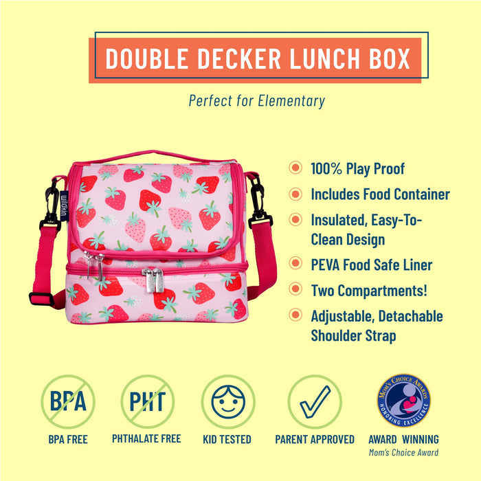 Strawberry Two Compartment Lunch Bag