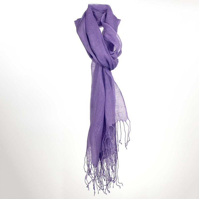 Purple with tassels