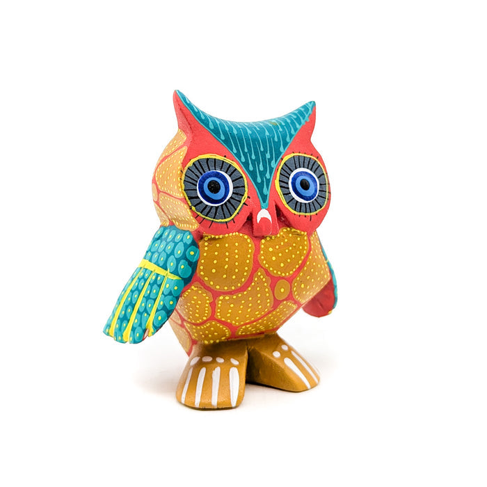 Teal and Orange Owl