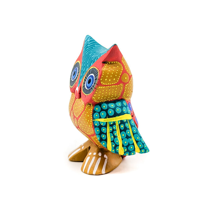 Teal and Orange Owl