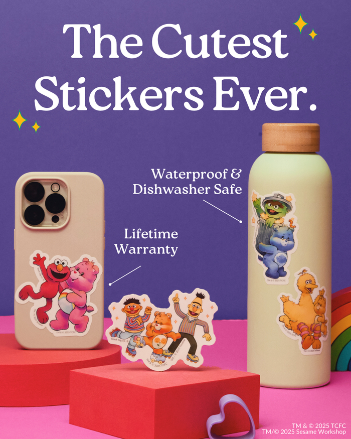 The Cheer Bear And Elmo Sticker