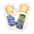 The Floating Grumpy Bear And Oscar The Grouch Sticker