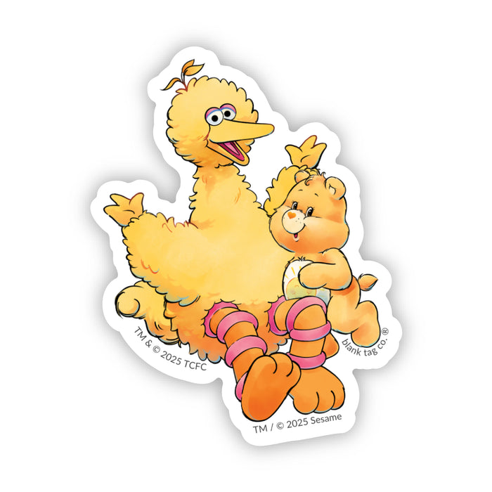 The Funshine Bear And Big Bird Sticker