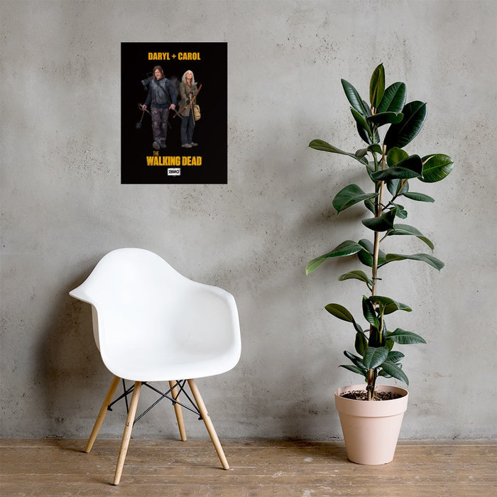 The Walking Dead Daryl + Carol Premium Satin Poster