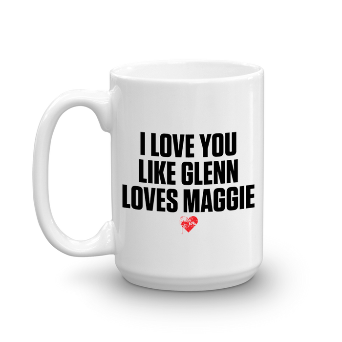 The Walking Dead Glenn Loves Maggie White Mug