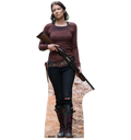 Life-size cardboard cutout standee of Maggie Green from The Walking Dead, showing her in a jacket and jeans against a white background