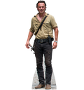 Life-size cardboard cutout of Rick Grimes from The Walking Dead standing tall with a realistic print and easel back support