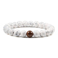 TIGER EYE BRACELET WHITE MARBLE