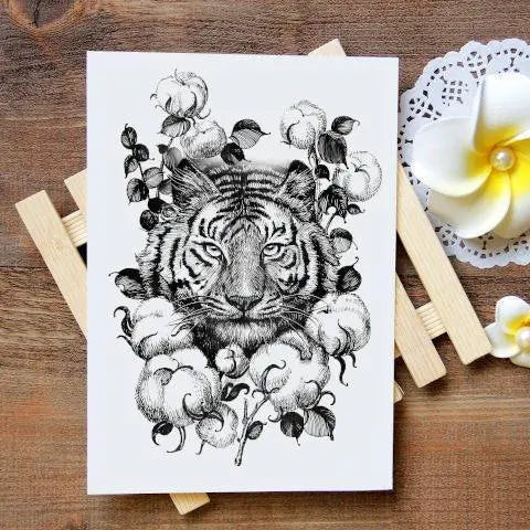 TIGER HEAD TATTOO BLACK & WHITE Tiger-Universe