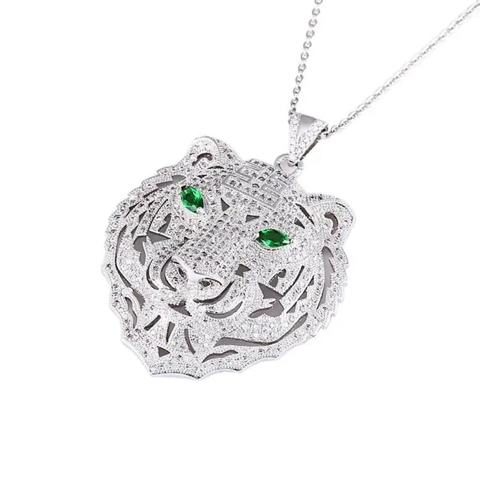 TIGER NECKLACE WITH JADE EYES