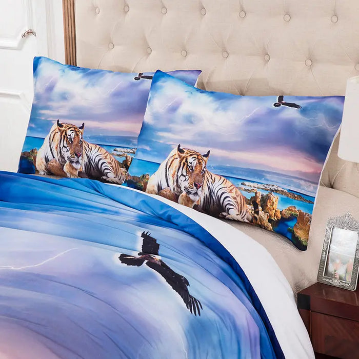 Tiger on Rivage Print Bed Set Tiger-Universe