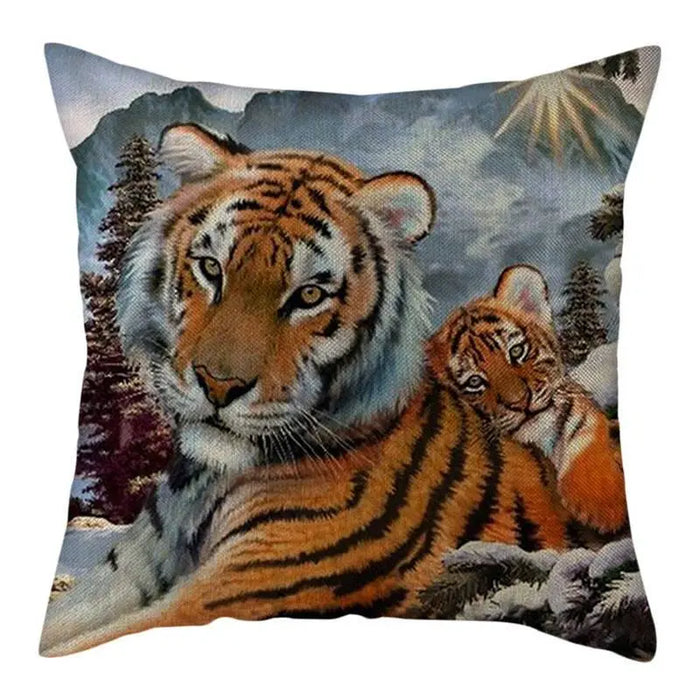 TIGER PRINT PILLOW COVER UNITED FAMILY Tiger-Universe