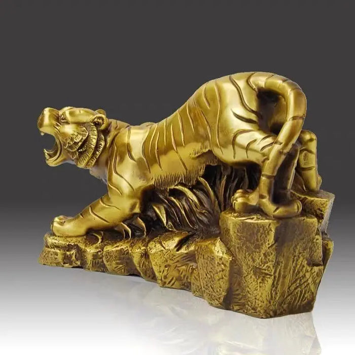 TIGER STATUE HOME DECOR "ON THE BURNING ROCKS" Tiger-Universe
