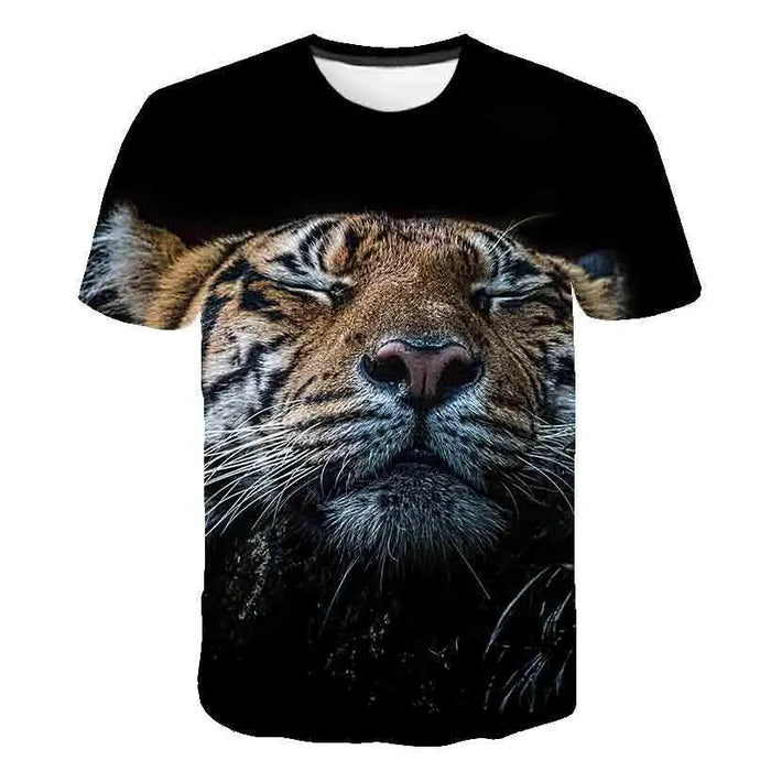 TIGER T SHIRT BLACK MEDITATION Tiger-Universe