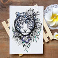 TIGER TEMPORARY TATTOO NIGHT FLOWERS Tiger-Universe